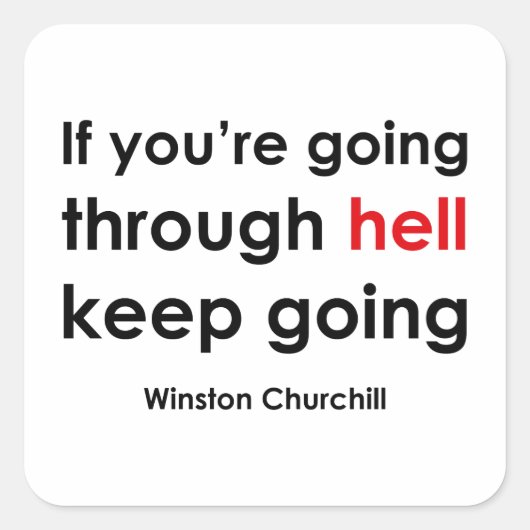 Winston Churchill Vierkante Sticker (Voorkant)