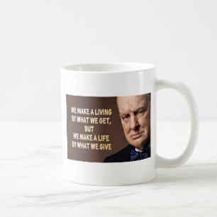 Winston Churchill We maken een leven Koffiemok