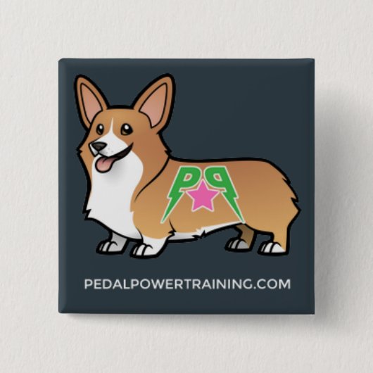 Winston-knop Vierkante Button 5,1 Cm (Voorkant)