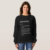 Winston Name Definition Funny Dictionary Trui (Voorkant volledig)