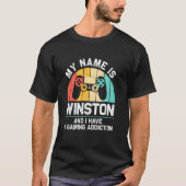 Winston Name Personalized Funny Gaming Geek Birthd T-shirt (Voorkant)