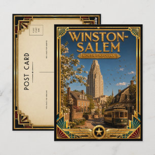 Winston-Salem North Carolina Vintage Art Deco Briefkaart