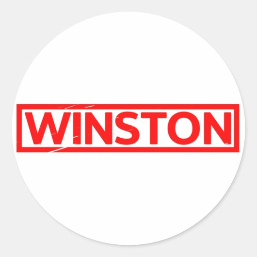 Winston Stempel Ronde Sticker (Voorkant)