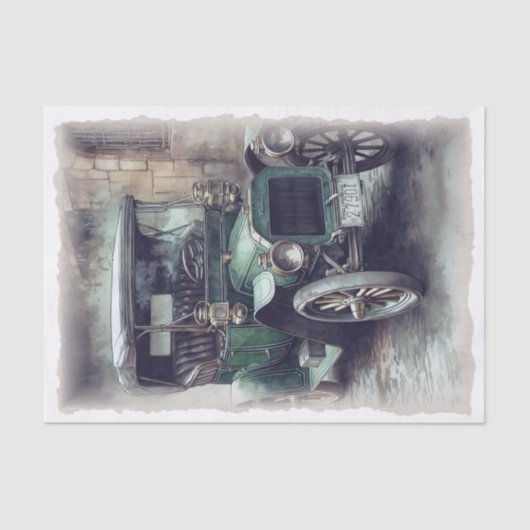 Wintage autowrak tissuepapier (Voorkant)