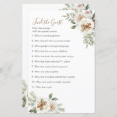 Winte White floral Find the Guest Kerstgame (Voorkant / Achterkant)