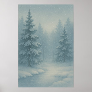 Winter 1, Sneeuwval Stilte, Seizoensgebonden Print