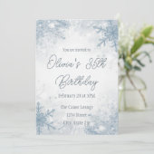 Winter 35th Birthday Invitation – Cool Gray Snow (Debout devant)