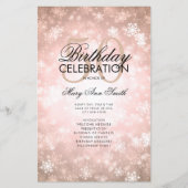 Winter 50th Birthday Program Roos Gold Menu (Voorkant)