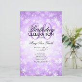 Winter 60 Birthday Programme Paars Wonderland Menu (Staand voorkant)