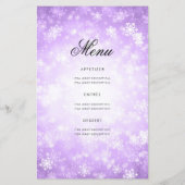 Winter 60 Birthday Programme Paars Wonderland Menu (Achterkant)