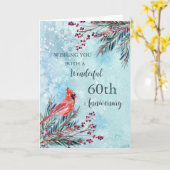 Winter 60e bruiloft Jubileum Kaart (Gele Bloem)