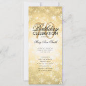 Winter 70th Birthday Programme Gold Wonderland Men Kaart (Voorkant)