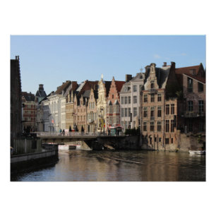 Winter aan de Kornlei in Gent, België Perfect Poster