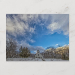 Winter aan de vuurtoren van het Mission Point Briefkaart