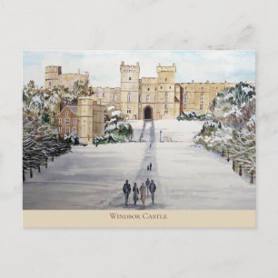 Winter aan het Windsor Castle Landscape Painting Briefkaart