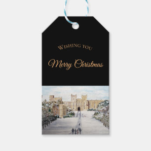 Winter aan het Windsor Castle Landscape Painting Cadeaulabel