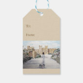 Winter aan het Windsor Castle Landscape Painting Cadeaulabel (Achterkant)