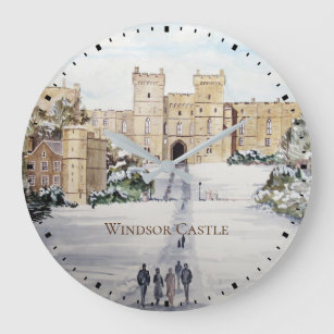 Winter aan het Windsor Castle Landscape Painting Grote Klok