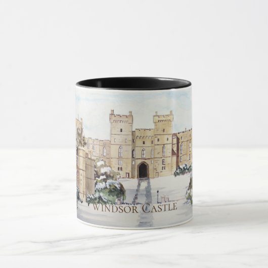 Winter aan het Windsor Castle Landscape Painting Mok (Midden)