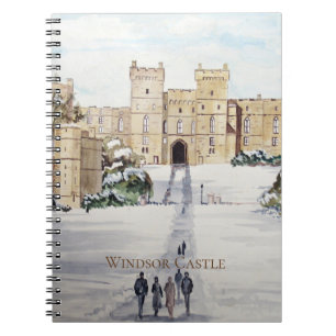 Winter aan het Windsor Castle Landscape Painting Notitieboek