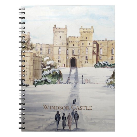 Winter aan het Windsor Castle Landscape Painting Notitieboek (Voorkant)