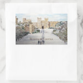 Winter aan het Windsor Castle Landscape Painting Rechthoekige Sticker (Tas)