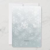 Winter Aankomst Foto geboortedatum Verticaal Aankondiging (Achterkant)