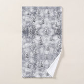 Winter Abstract Tree Grey Vakantie Bad Handdoek (Handdoek)