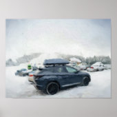 Winter Adventure Parking Scene Poster (Voorkant)