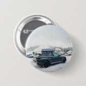 Winter Adventure Parking Scene Ronde Button 5,7 Cm (Voorkant /achterkant)