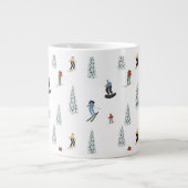 Winter afdaling patroon extra grote beker (Voorkant)