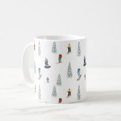 Winter afdaling patroon koffiemok (Voorkant links)