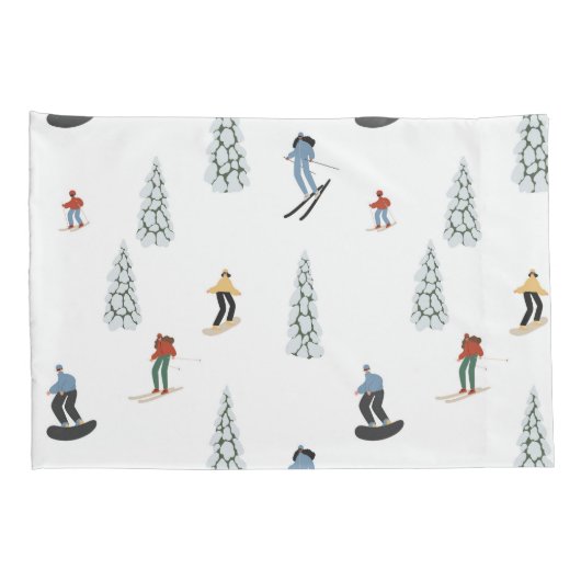 Winter afdaling patroon kussensloop (Achterkant-Rechts)