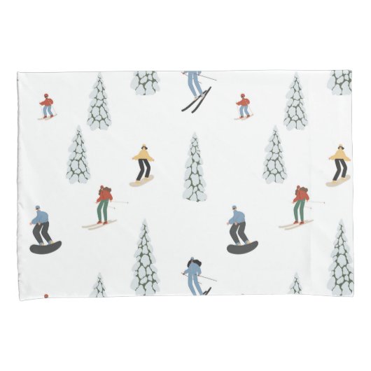 Winter afdaling patroon kussensloop (Voorkant-Rechts)