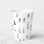 Winter afdaling patroon papieren bekers (Rechts)