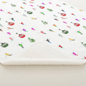 Winter afdaling skiërs Skipatroon Sherpa Deken (3/4)