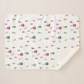 Winter afdaling skiërs Skipatroon Sherpa Deken (Voorkant (horizontaal))