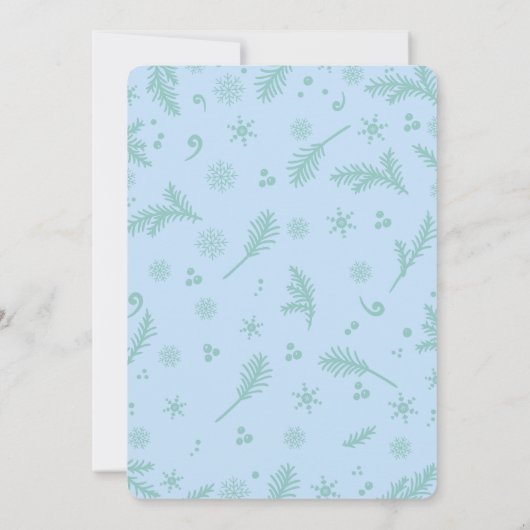 Winter Alice in Wonderland Girls Birthday Kaart (Achterkant)