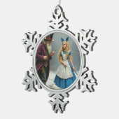 Winter Alice pewter sneeuwvlok ornament (Rechts)