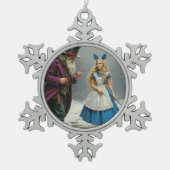 Winter Alice pewter sneeuwvlok ornament (Voorkant)