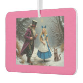 Winter Alice roze auto luchtverfrisser (Links)