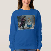 Winter Alice vrouwen blauw sweatshirt (Voorkant)