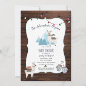 Winter Alpaca Baby Shower Uitnodiging (Voorkant)