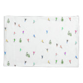 Winter Alpine Skiërs Skiën Patroon Kussensloop (Achterkant)