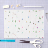 Winter Alpine Skiërs Skiën Patroon Tissuepapier (Craft)