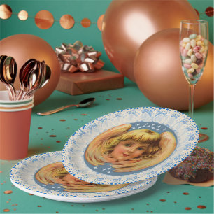 Winter Angel Lace Trim Papieren Bordje