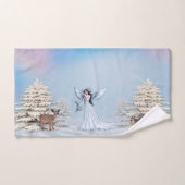 Winter Angel Scene Bath Towel Set Bad Handdoek (Handdoek)