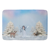 Winter Angel Scene Bathroom Bath Mat (Voorkant)