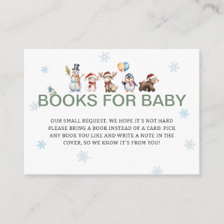 Winter Animal Baby Shower Books For Baby Informatiekaartje