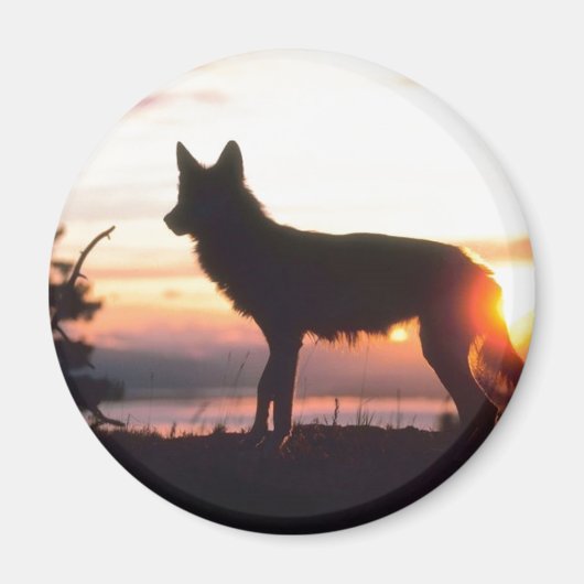 Winter Animal Silhouette Magneet (Voorkant)